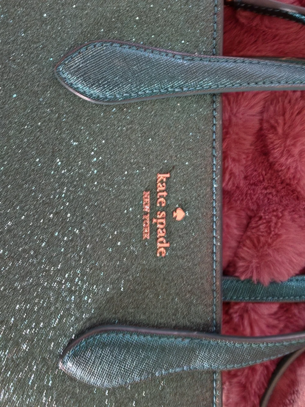 Kate Spade Green Glitter Shoulder Bag